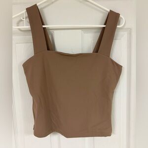 Abercrombie & Fitch Taupe Square-Neck Tank Top